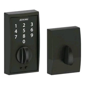 Nuevo cerrojo táctil sin llave Schlage - negro mate BE375 CEN 622 - Imagen 1 de 4