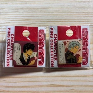 Gintama Pin badge set 2 pins Gintoki Hijikata retro rare Japan anime m652 - Picture 1 of 3
