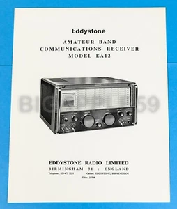 Folleto de venta del receptor de comunicaciones de banda amateur Eddystone EA12 **RARO** - Imagen 1 de 2