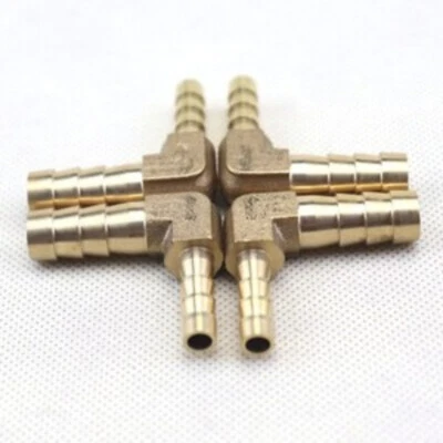 4PCS 90 elbow Hose Barb Brass Fitting Pipe Gas Fuel Connector(10mm X 6mm) - Imagem 1 de 4