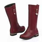 Europe 46/47/48 Women's Low Heel Pull On Round Toe Mid Calf Boots Winter Warm D