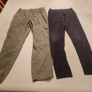 Lot Of 2 Girls Size XL 14-16 Pants Cat & Jack Olive And Black EUC - Picture 1 of 7