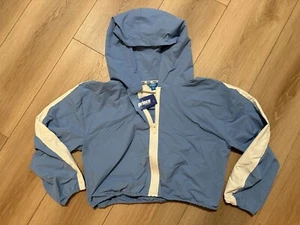 Chaqueta cortavientos Prince Pickleball azul cremallera con capucha recortada logotipo talla XL NUEVA CON ETIQUETAS - Imagen 1 de 8