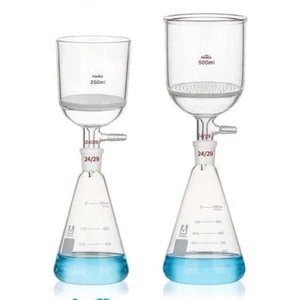 Sand Core Chemistry porous filter Bottle 30-500ml funnel Laboratory glassware - Picture 1 of 17