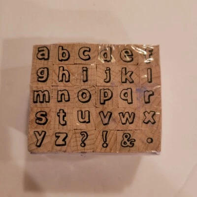 Alphabet Mounted Rubber Stamps Hampton Art Studio G Set of 30 - Изображение 1 из 2
