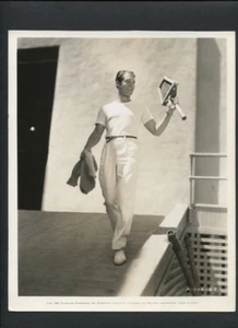 FOTO PUBLICITARIA DE LOS PRIMEROS FRED MAcMURRAY - TENIS - 1935 DOBLE PESO VINTAGE - Imagen 1 de 1