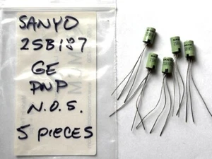 NOS Sanyo 2SB187 Germanium PNP  transistor for fuzz guitar pedal set of 5 - Picture 1 of 2