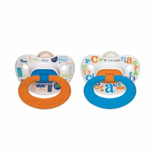NUK® Orthodontic Pacifier, Baby Talk Boy, 0-6 Months, 2 Pack