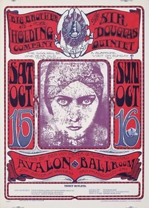 Póster Original Vintage Gloria Swanson Gran Hermano Sir Douglas Quintet Rock 1966 - Imagen 1 de 1