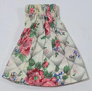 Maxi Falda Botánica Floral Barbie Cosida a Mano 7" Blanca Rosa Azul Verde De Colección - Imagen 1 de 12