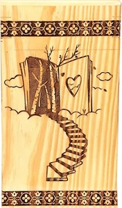 Memorial Keepsake Urns Handcarved Wooden Decorative Human Adult Ashes Burial Urn - Picture 1 of 5