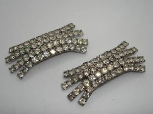 CLIP PER SCARPE VINTAGE 1969 MUSI STRASS SCINTILLANTI! PAT. DTD.! - Foto 1 di 7