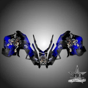 2015-2019 POLARIS AXYS Decal Sticker Wrap Graphics Outlaw Blue - Picture 1 of 1