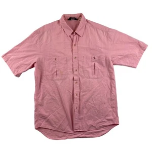 Vintage Woolrich Button Up Hemd Herren Large Pastell Rosa Kurzarm Outdoor - Bild 1 von 6
