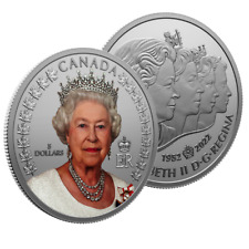 🇨🇦 Canada $5 Memory Queen Elizabeth Coin, Portrait Four Effigies Reign, 2022