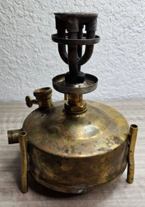 EAGLE Brass Antique Gas Stove Portable Hand Crafted Old Brass #0 BURNER #1 C9 - Picture 1 of 8