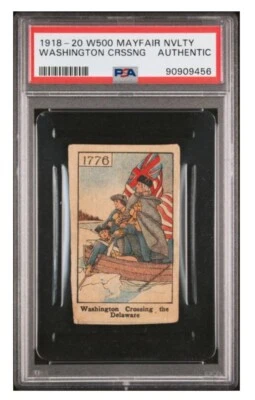 1918 W500 mayfair #0 george washington; crossing delaware PSA 1  (POP 1, 0^) - Image 1 of 3