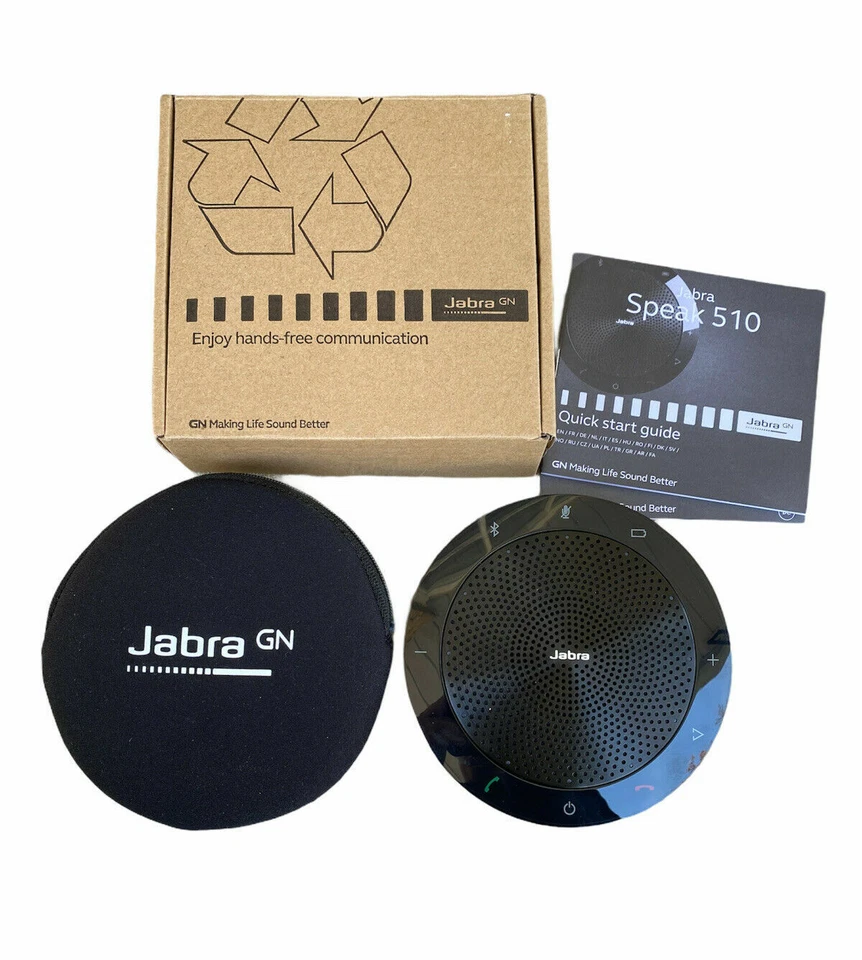 Jabra Parlare 510 Ms Wireless Bluetooth Altoparlante per Microsoft Softphones & - Immagine 1 di 1