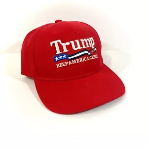 Trump Keep America Great 2020 sombrero curvo pico estructurado rojo blanco azul hombre/mujer - Imagen 1 de 5