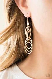 Paparazzi  "Tangle Tango" Dangling Earrings in Gold - Picture 1 of 2