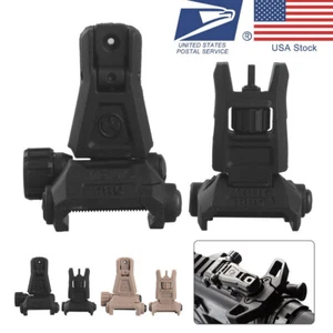 1 Pair Tactical Low Profile Flip-up Backup Sight Folding Sights Front & Rear Set - Picture 1 of 14
