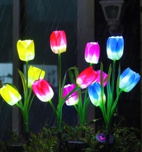 1x Luces LED Solares Flores Crepúsculo Hasta Tumbas Matutinas Para Jardín Paisaje - Imagen 1 de 16