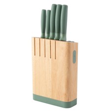 Berghoff Blocco coltelli 6 pz Forest ceppo verde acciaio