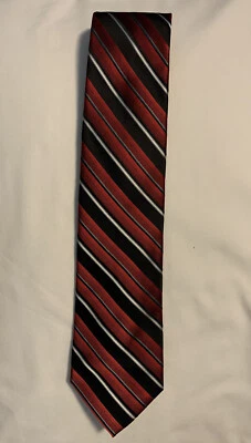 CORBATA HOMBRE 100% SEDA NEGRA ROJA Y BLANCA por DECLARACIONES Foto 1 de 4