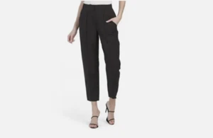 Kobi Halperin Addie Hose Large schwarz Tencel Leinenmischung Büro Karriere Preppy - Bild 1 von 12