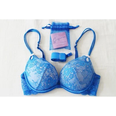 Victoria's Secret Blue Lace Gorgeous Push-Up Sexy Little Things Bra Size 32B - Image 1 of 3
