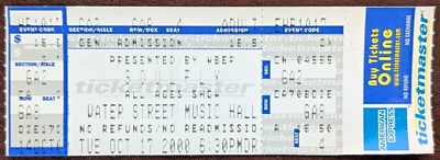 SOULFLY Ticket Stub - Water Street Music Hall, Rochester, NY - Oct. 17, 2000 - Image 1 of 2