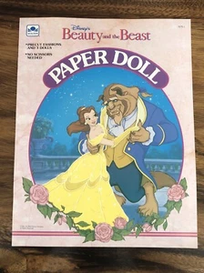 MUÑECAS DE PAPEL DISNEY’S BEAUTY AND THE BEAST DE COLECCIÓN - SIN CORTAR - LIBRO DORADO 1991 - Imagen 1 de 7