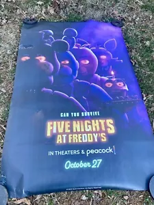 SUPER RARO ENORME 72x46"" CINQUE NOTTI A FREDDYS FNAF PROMO Insegna Banner Doppio Lato - Foto 1 di 11