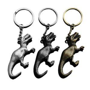Large 3D Dinosaur Keychain Key Ring 3 Colour Graduation Birthday Gift Pendant - Picture 1 of 14