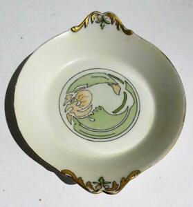 Antique "Aluminite Frugier Limoges" France-Abstract Art Nouveau Gold Gilt Bowl