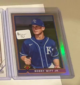 BOBBY WITT JR ‘21 BOWMAN CHROME ‘91 BOWMAN REFRACTOR CARD-SHIPS FREE TO THE US - Picture 1 of 12