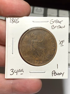1865 Great Britain 1 Penny - Picture 1 of 2