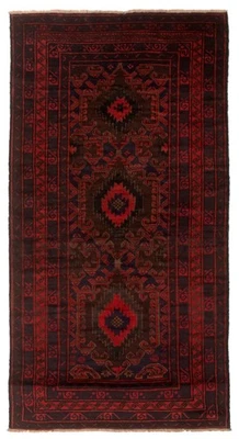 Tapete de corredor vintage feito à mão 3'10" x 7'5" tapete de lã oriental tradicional - Imagem 1 de 4