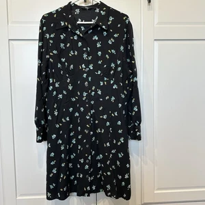 Uniqlo Damen XL schwarz Blumen Kleid, Cottagecore, Party, Karriere, Taschen - Bild 1 von 10