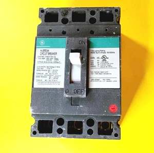 ⚡ INTERRUPTOR DE CIRCUITO DE 3 POLOS GENERAL ELECTRIC GE THED136125 125 AMP 600 VAC 250 DC ⚡ - Imagen 1 de 13