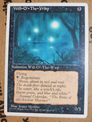 MTG - Will-o'-the-Wisp - MP - 4th Edition Vintage 1995 Magic the Gathering - Image 1 of 2