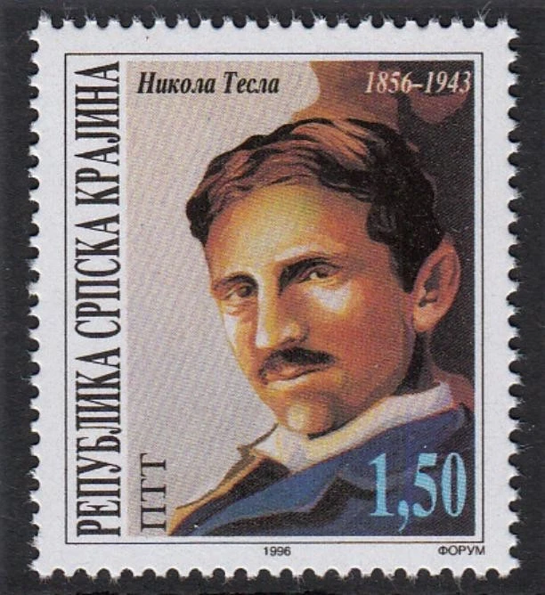 Croacia - Krajina serbia 1996 ☀ Nikola Tesla científico inventor ☀ MNH (**) Foto 1 de 1