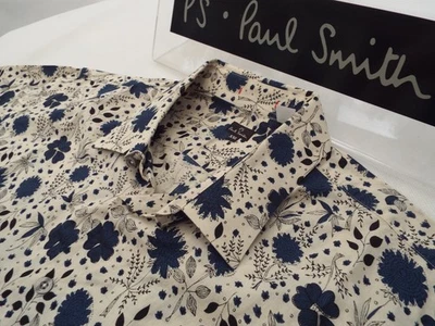 Camisa PAUL SMITH para hombre 🌍 Talla XXL (PECHO 46") 🌎 PRECIO DE VENTA SUGERIDO POR EL FABRICANTE 95+📮 ESTAMPADO FLORAL FUNKY Foto 1 de 4