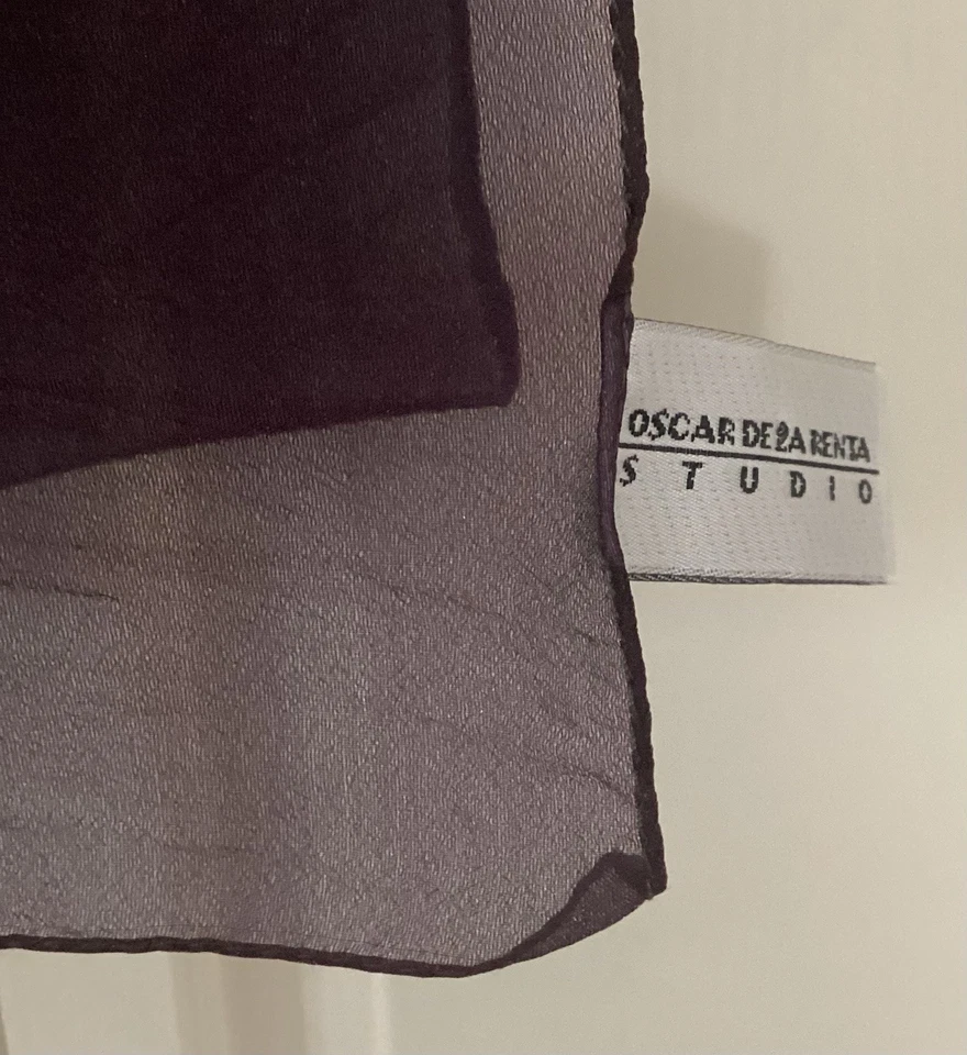 Oscar de la Renta Studio Sheer Purple Scarf, Beautiful For The Holiday Parties!  - Image 1 of 2