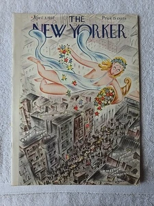 The New Yorker Magazine - April 3, 1937 Issue East Side NYC Cover - Very Good - Picture 1 of 7