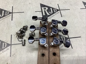 BC Rich Logo Guitar Tuners Tuning Keys Chrome 3x3 - Picture 1 of 2