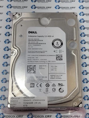 DELL 6TB 3.5" SAS HDD 7200 RPM ST6000NM0034, GRADE A, SKU 17642 - Image 1 of 2