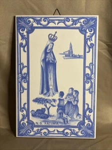 CERES COIMBRA 12” Ceramic Our Lady of Fatima Art Tile Mural - Portugal - Picture 1 of 7