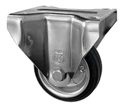 Ruote industriali in gomma piena ruota gommata piastra fissa per carrelli AVO - Immagine 1 di 1