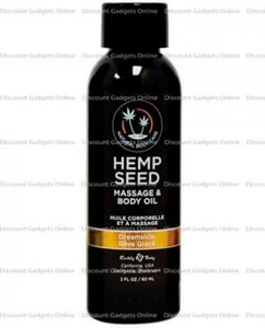 Earthly Body Hemp Seed Massage Oil Dreamsicle SCENTED Body Lotion Sensual 2oz - Picture 1 of 3